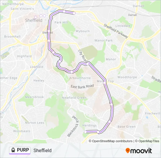 PURP Light Rail Line Map