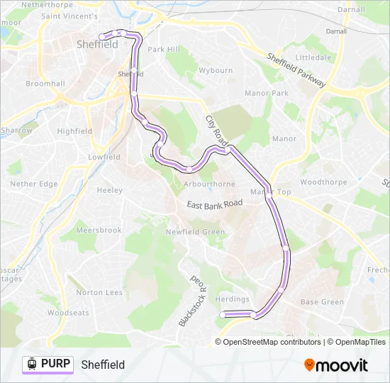 PURP Light Rail Line Map