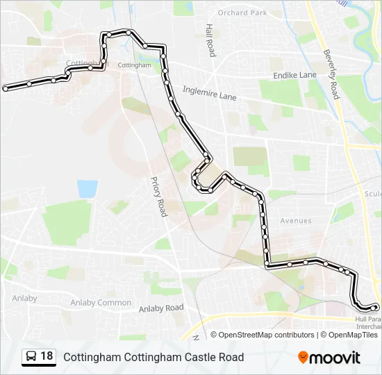 18 Bus Line Map