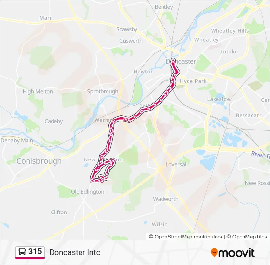 315 Route: Schedules, Stops & Maps - Doncaster Intc (Updated)