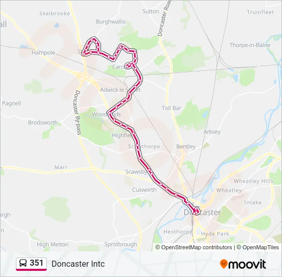 351 Bus Line Map