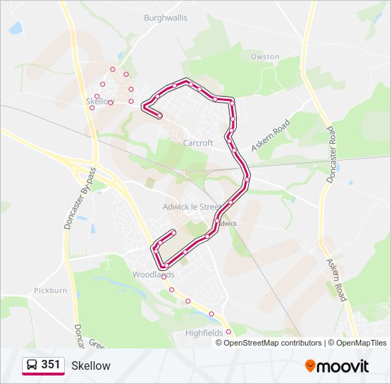 351 Bus Line Map