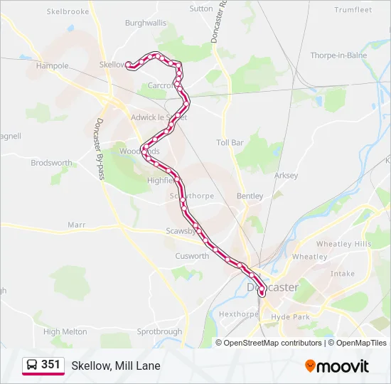 351 Bus Line Map