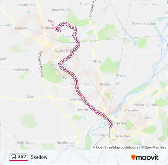 352 Bus Line Map