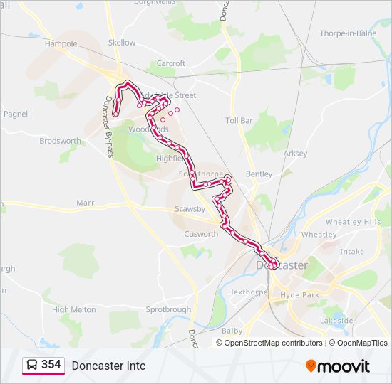 354 Bus Line Map