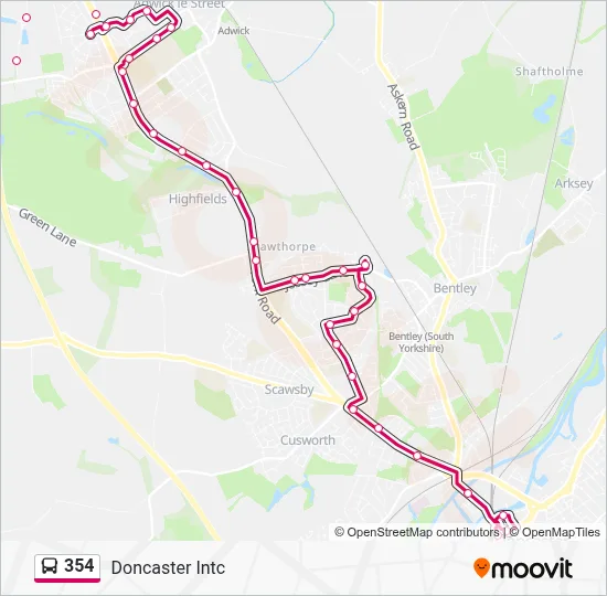 354 Route: Schedules, Stops & Maps - Doncaster Intc (Updated)