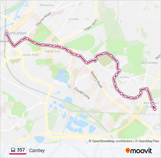 357 Route Schedules, Stops & Maps Cantley (Updated)