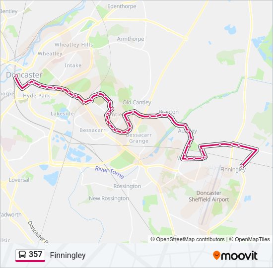 357 bus Line Map