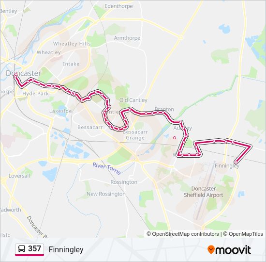 357 Bus Line Map
