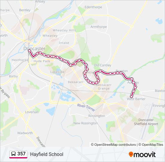 357 Bus Line Map