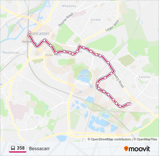 358 bus Line Map