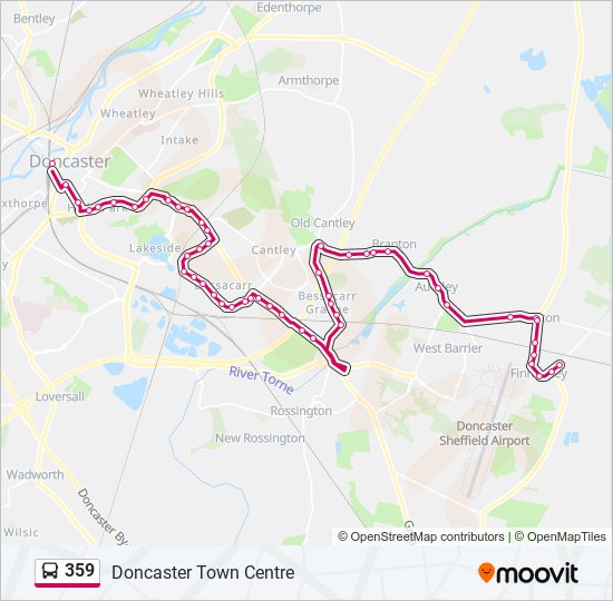 359 bus Line Map