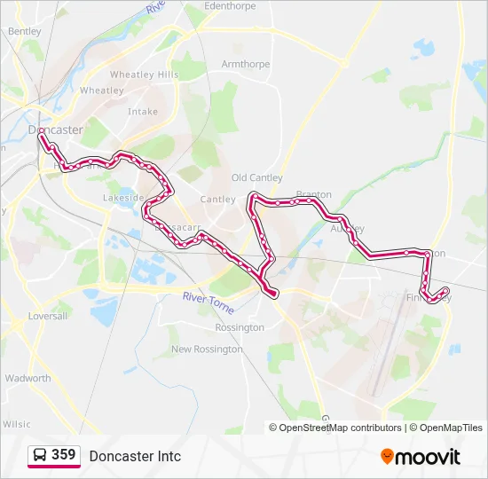 359 Route: Schedules, Stops & Maps - Doncaster Intc (Updated)