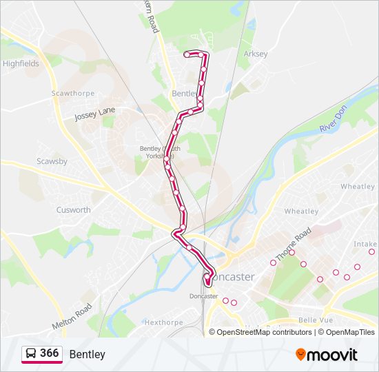 366 Bus Line Map