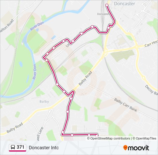 371 Bus Line Map