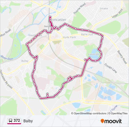 372 bus Line Map