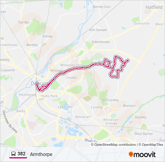 382 bus Line Map