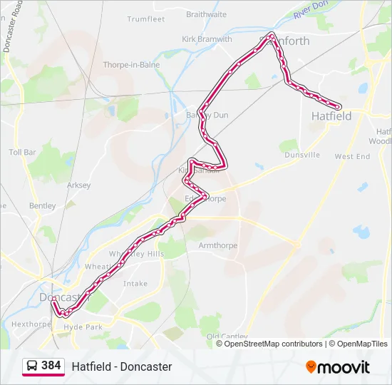 384 Bus Line Map