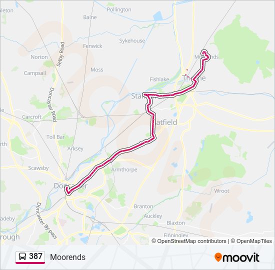 387 bus Line Map