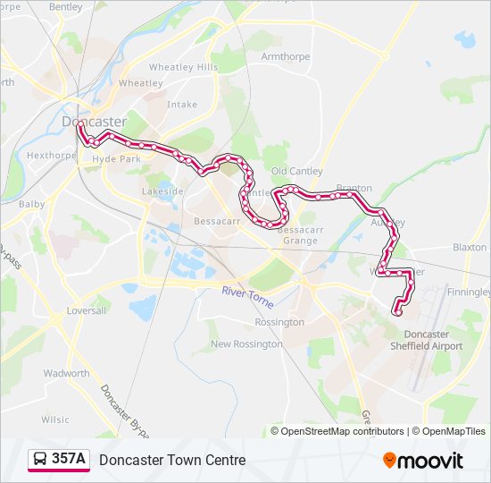 357A bus Line Map