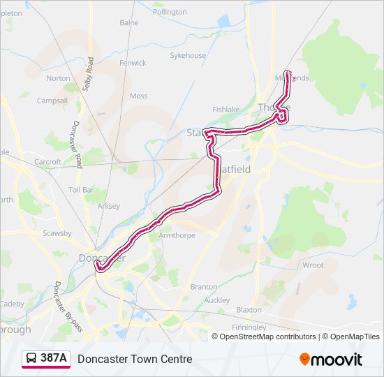 387A bus Line Map