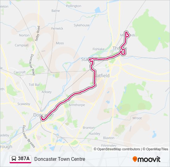 387A bus Line Map