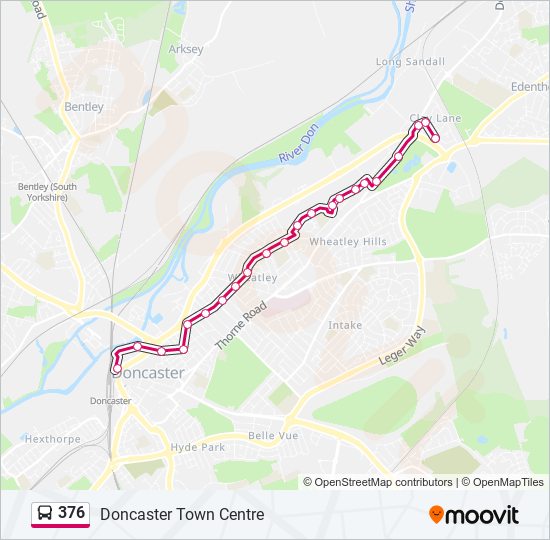 376 bus Line Map