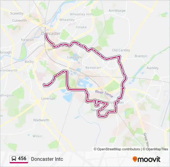 456 Route: Schedules, Stops & Maps - Doncaster Intc (Updated)