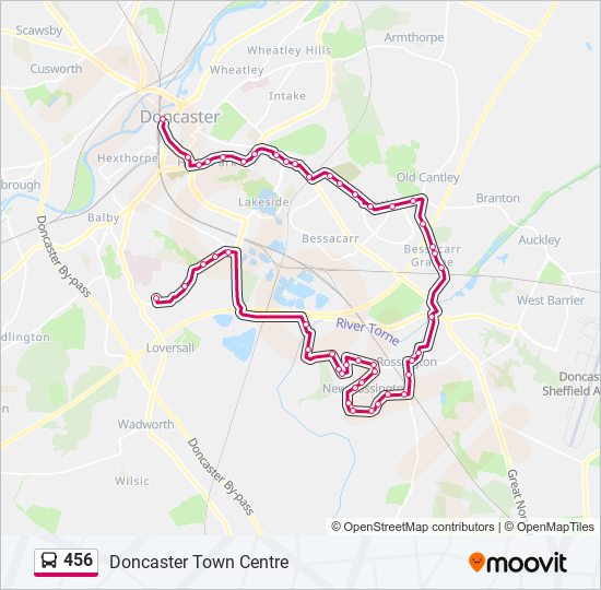 456 bus Line Map