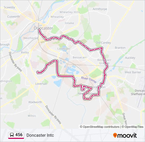 456 Bus Line Map