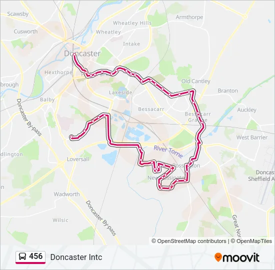 456 Bus Line Map