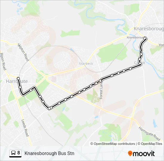 8 Bus Line Map