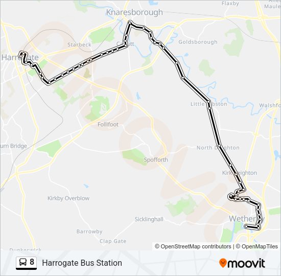 8 Bus Line Map
