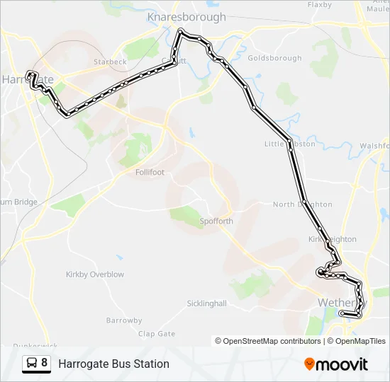 8 Bus Line Map