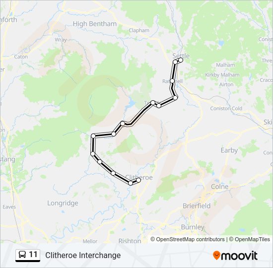11 Bus Line Map