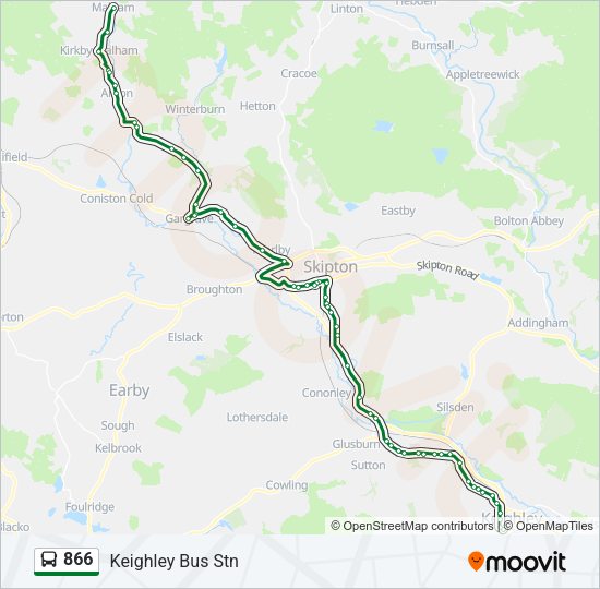 866 Bus Line Map