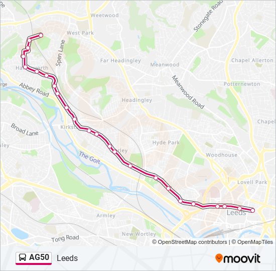 AG50 bus Line Map