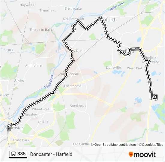 385 Route: Schedules, Stops & Maps - Doncaster Interchange (Updated)