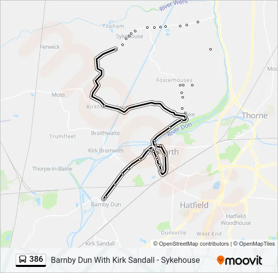 386 Bus Line Map