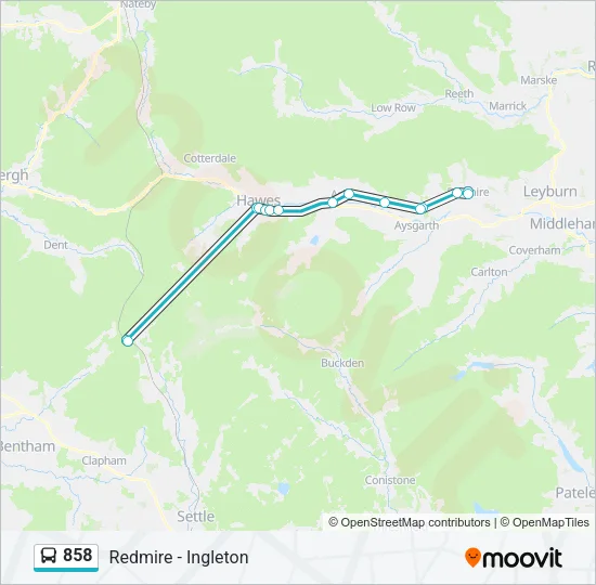858 Bus Line Map