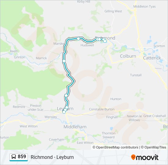 859 Bus Line Map