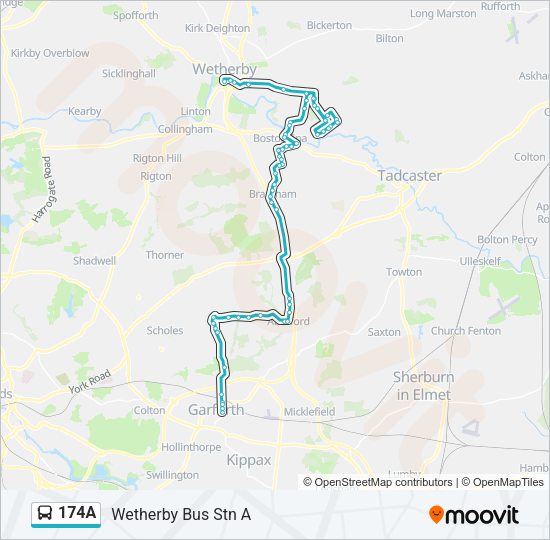 174A Bus Line Map