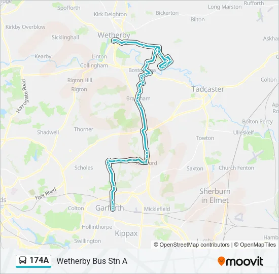 174A Bus Line Map