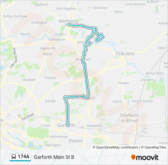 174A Bus Line Map