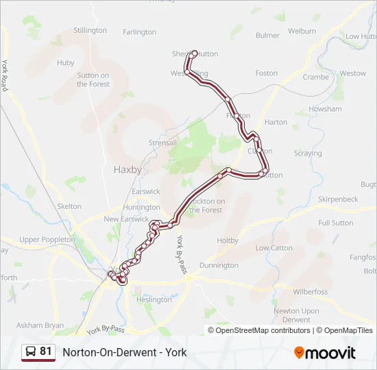81 Bus Line Map