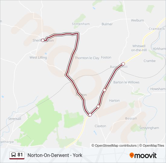 81 Bus Line Map