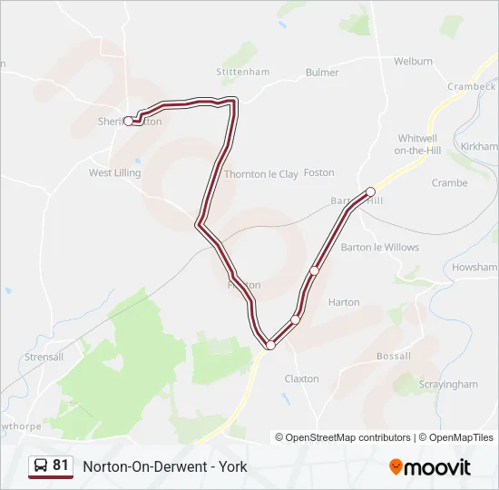81 Bus Line Map