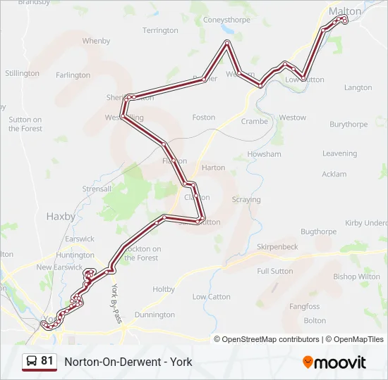 81 Bus Line Map