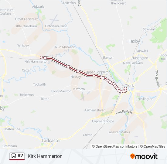 82 bus Line Map