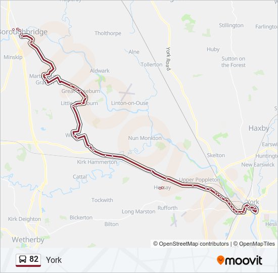 82 bus Line Map